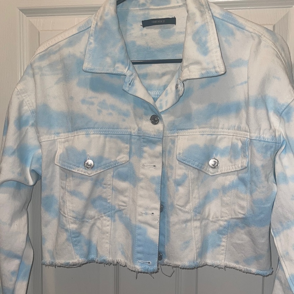 Tye dye cropped jacket